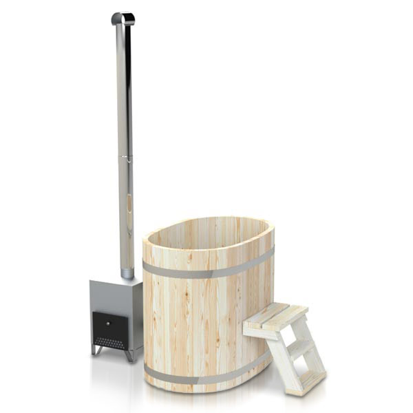 bild 3 holzbadezuber mit aussenofen fur 2 pers