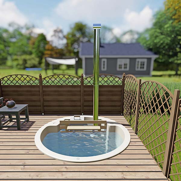 bild 2 einbau badefass fur 3 pers fur terrasse aus gfk und innenofen