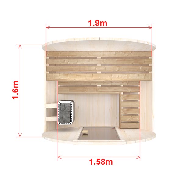 bild 2 1.6m fasssauna mini fur 3 pers